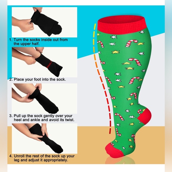 Plus Size Christmas socks size 4XL - Picture 7 of 8
